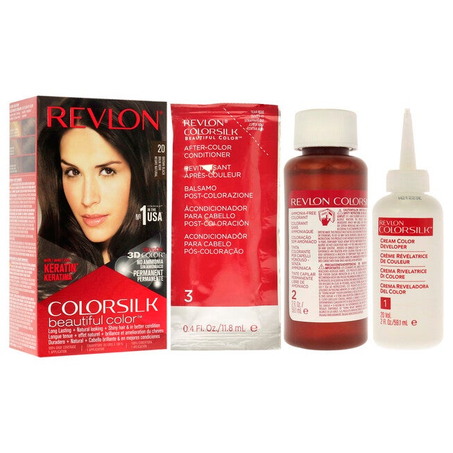 Colorsilk Beautiful Color - 20 Brown Black 2N by Revlon for Unisex - 1 Application Hair Color, NA, alternate image number null