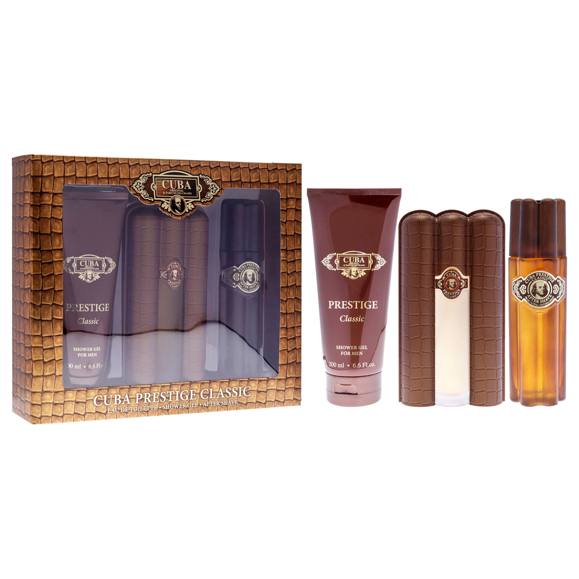 Cuba Prestige Classic by Cuba for Men - 3 Pc Gift Set 3oz EDT Spray, 6.7oz Shower Gel, 3.3oz After Shave, See Description, alternate image number 1
