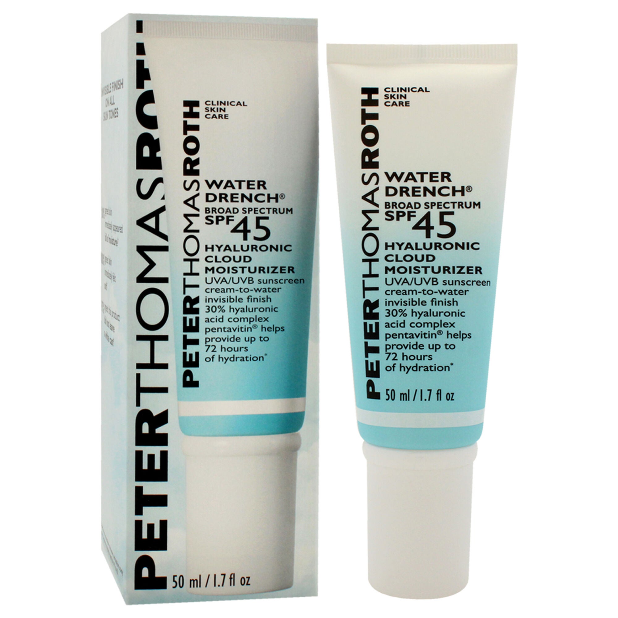 Water Drench Cloud Cream Moisturizer SPF 45 by Peter Thomas Roth for Unisex - 1.7 oz Cream, See Description, alternate image number 2