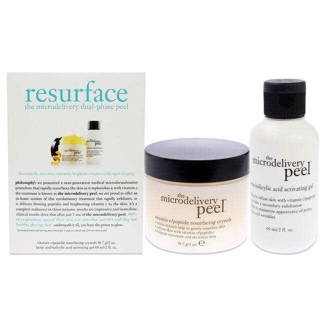 The Microdelivery Resurface Dual-Phase Peel Kit by Philosophy for Women - 2 Pc Gift Set, NA, hi-res image number null