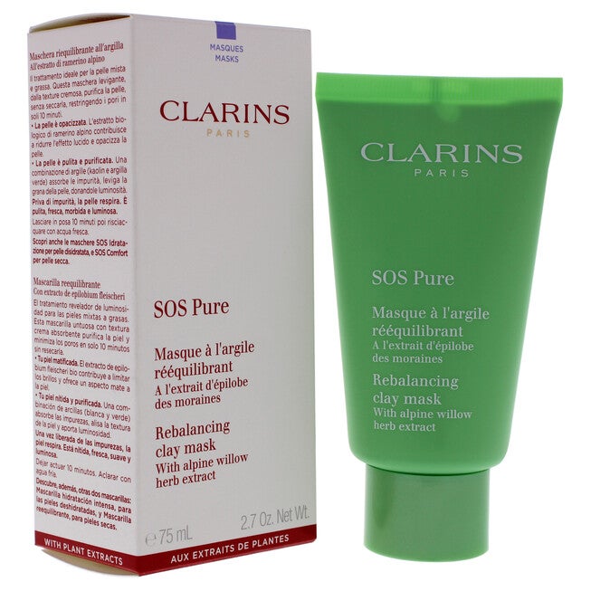 SOS Pure Rebalancing Clay Mask by Clarins for Women - 2.3 oz Mask, NA, alternate image number null