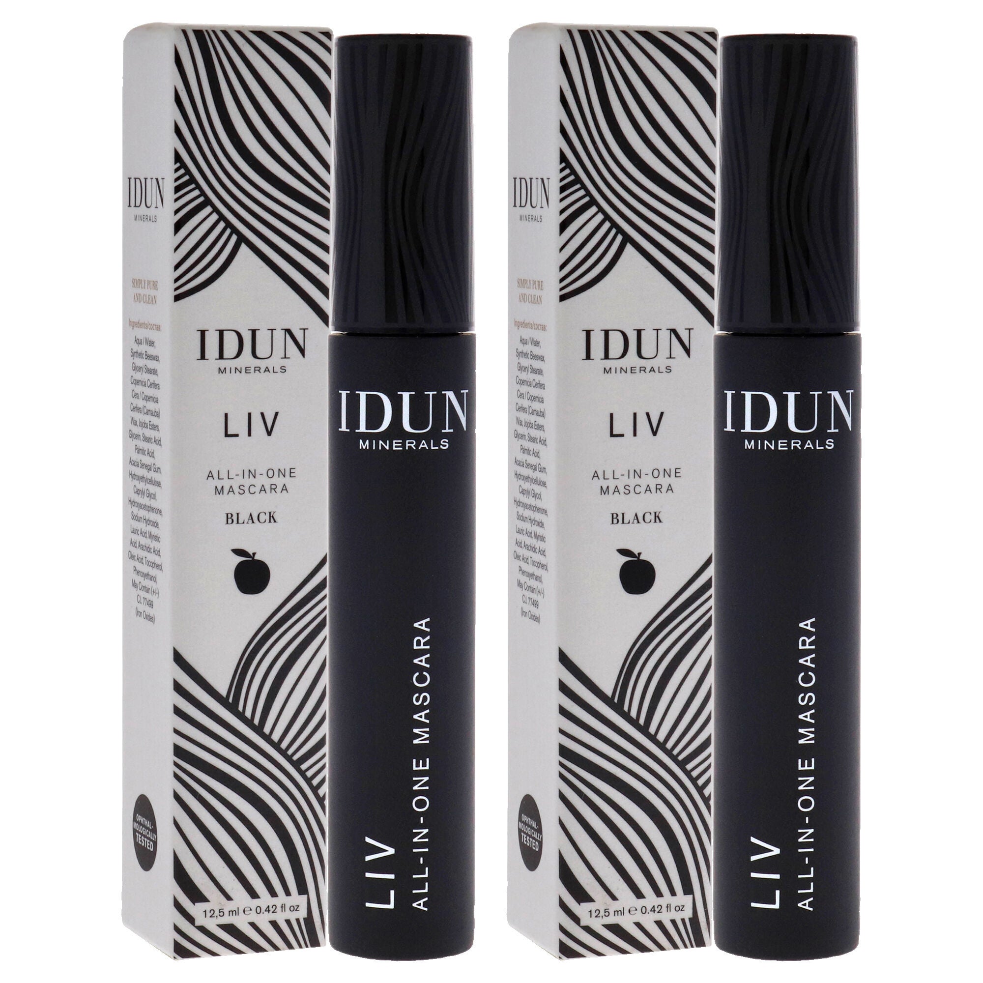 Liv All-in-one Mascara - 014 Black by Idun Minerals for Women - 0.42 oz Mascara - Pack of 2, See Description, alternate image number 1