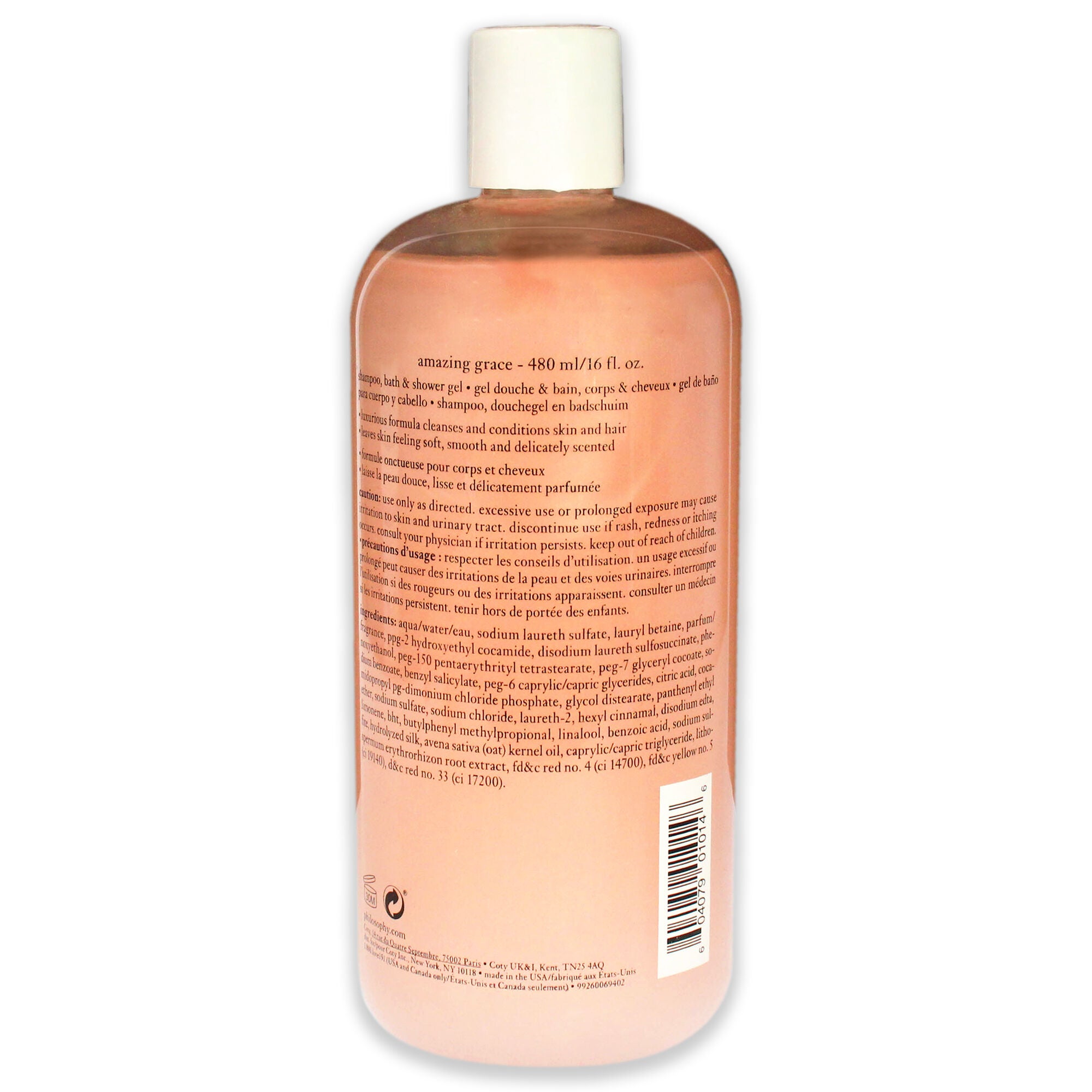 Amazing Grace Perfumed Shampoo Bath & Shower Gel by Philosophy for Unisex - 16 oz Bath & Shower Gel, See Description, alternate image number 2