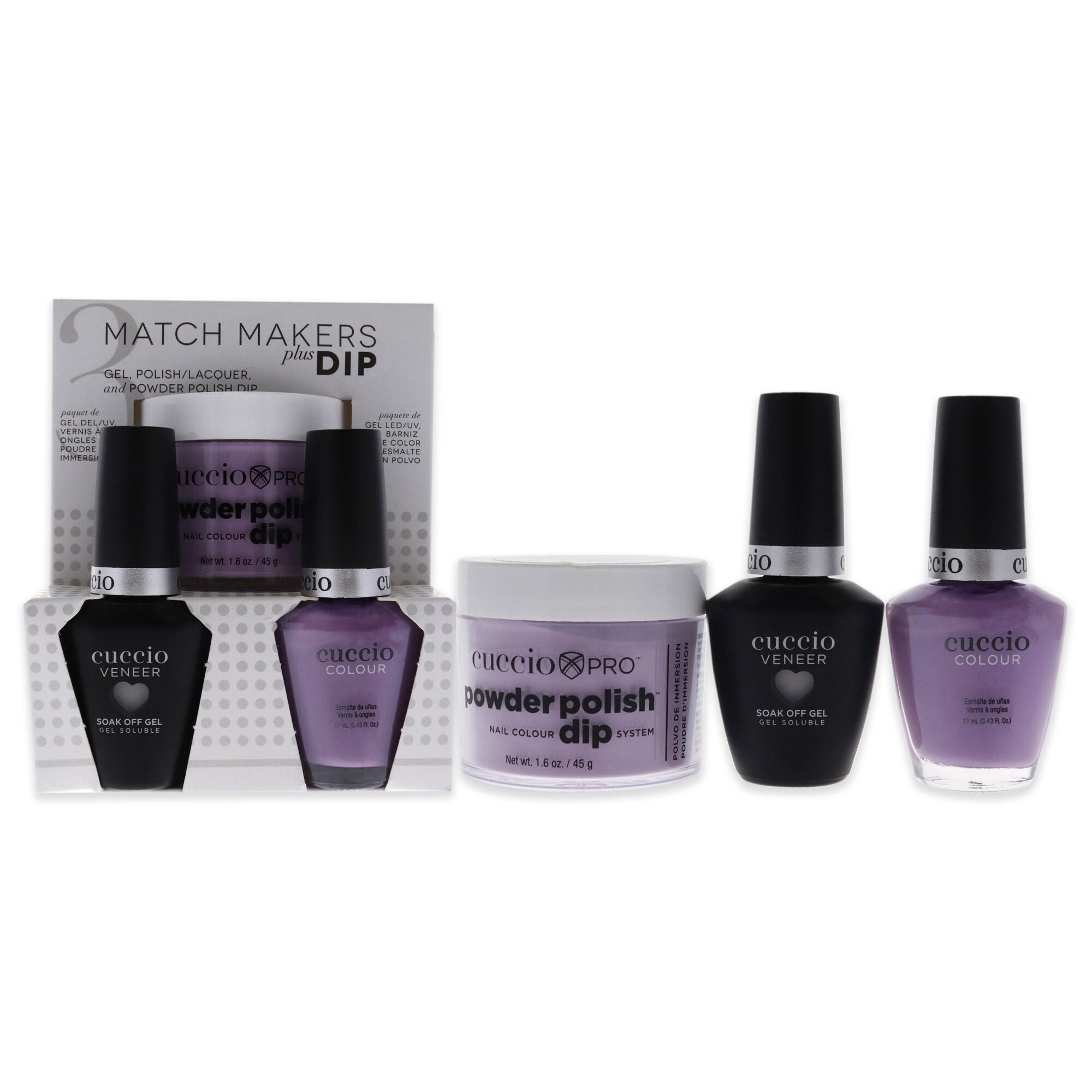 Match Makers Plus Dip - Peace Love and Purple by Cuccio Colour for Women - 3 Pc Set, See Description, hi-res image number 0