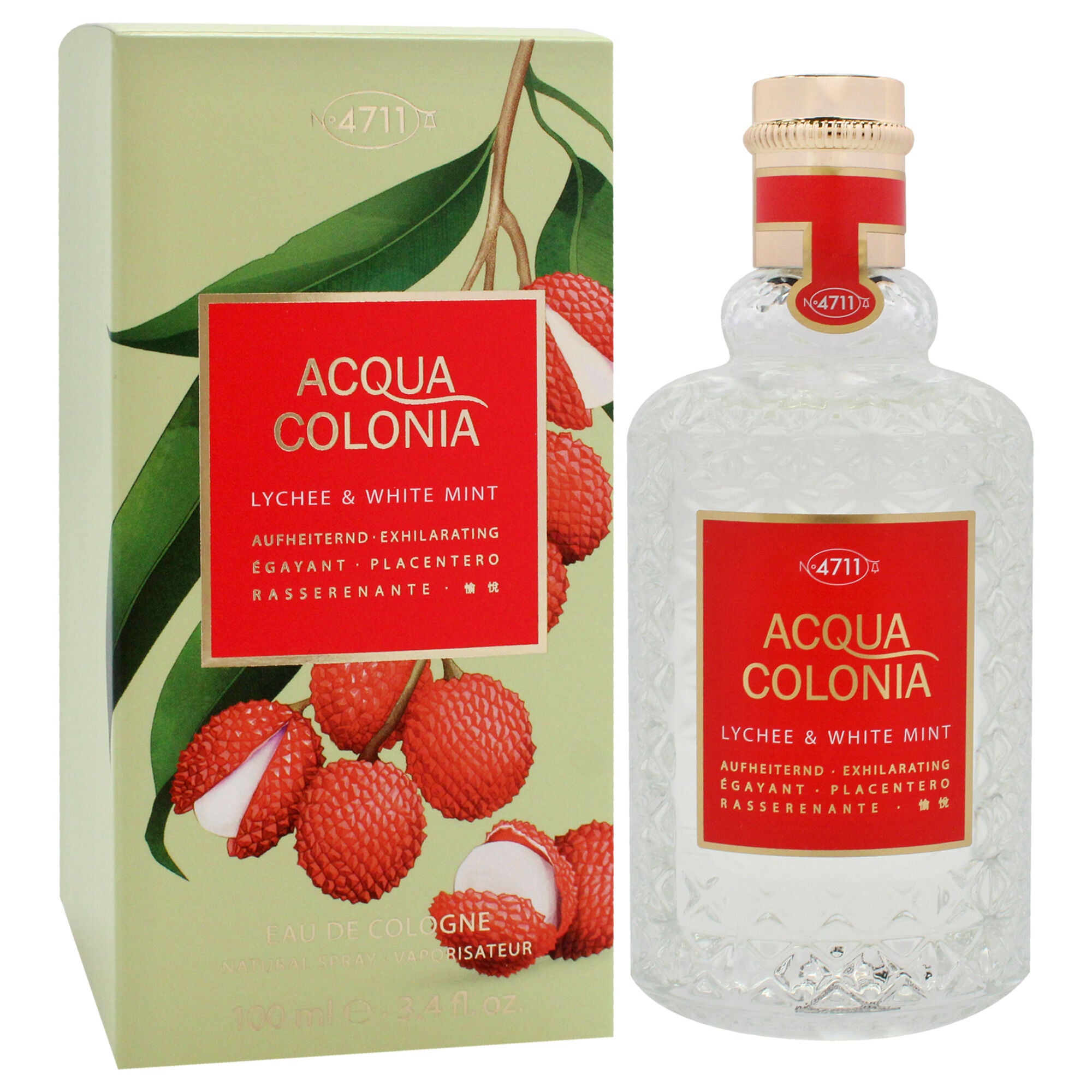 4711 Acqua Colonia - Lychee and White Mint by Muelhens for Unisex - 3.4 oz EDC Spray, Clear, alternate image number 2