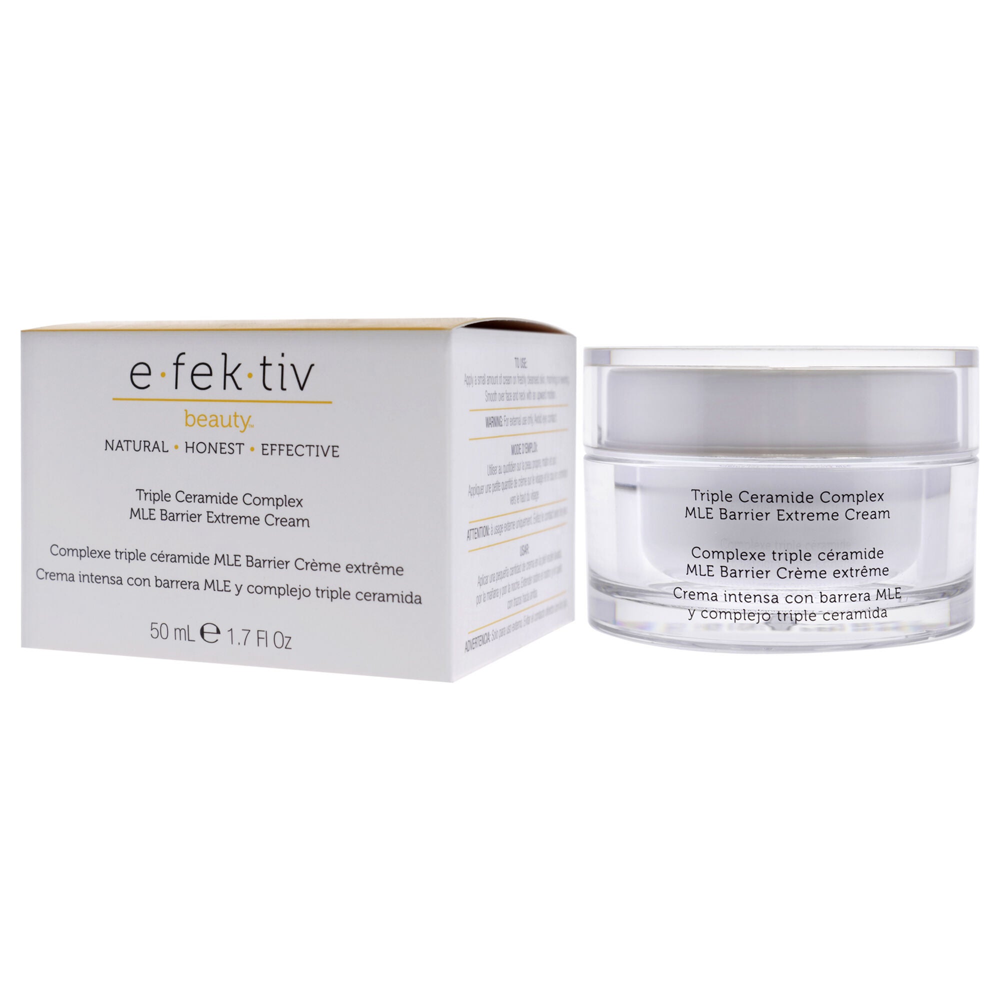 Triple Ceramide Complex MLE Barrier Extreme Cream by e.fek.tiv for Unisex - 1.7 oz Cream, See Description, alternate image number 2