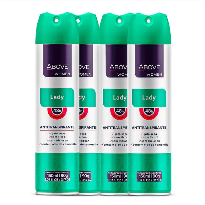 48 Hours Antiperspirant Deodorant - Lady by Above for Women - 3.17 oz Deodorant Spray - Pack of 4, NA, alternate image number null