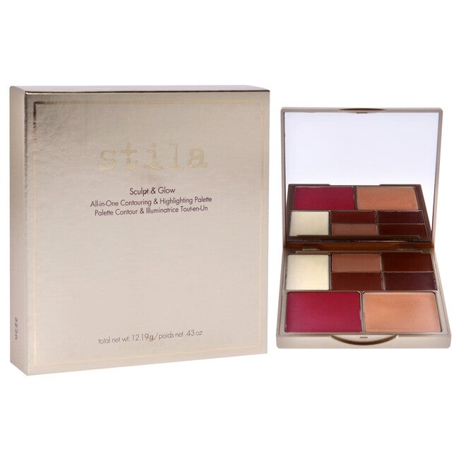 Sculpt and Glow All-in-One Contouring and Highlighting Palette by Stila for Women - 0.43 oz Makeup, , alternate image number null