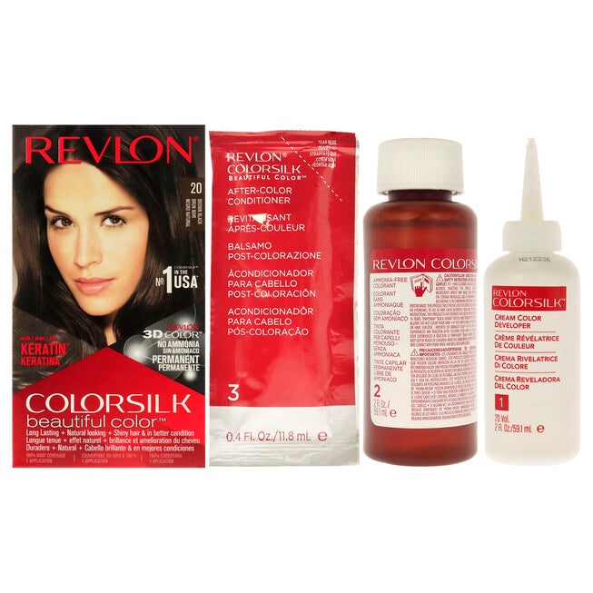 Colorsilk Beautiful Color - 20 Brown Black 2N by Revlon for Unisex - 1 Application Hair Color, NA, hi-res image number null