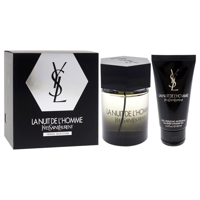 La Nuit De LHomme by Yves Saint Laurent for Men - 2 Pc Gift Set 3.3oz EDT Spray, 1.6oz Shower Gel, NA, alternate image number null