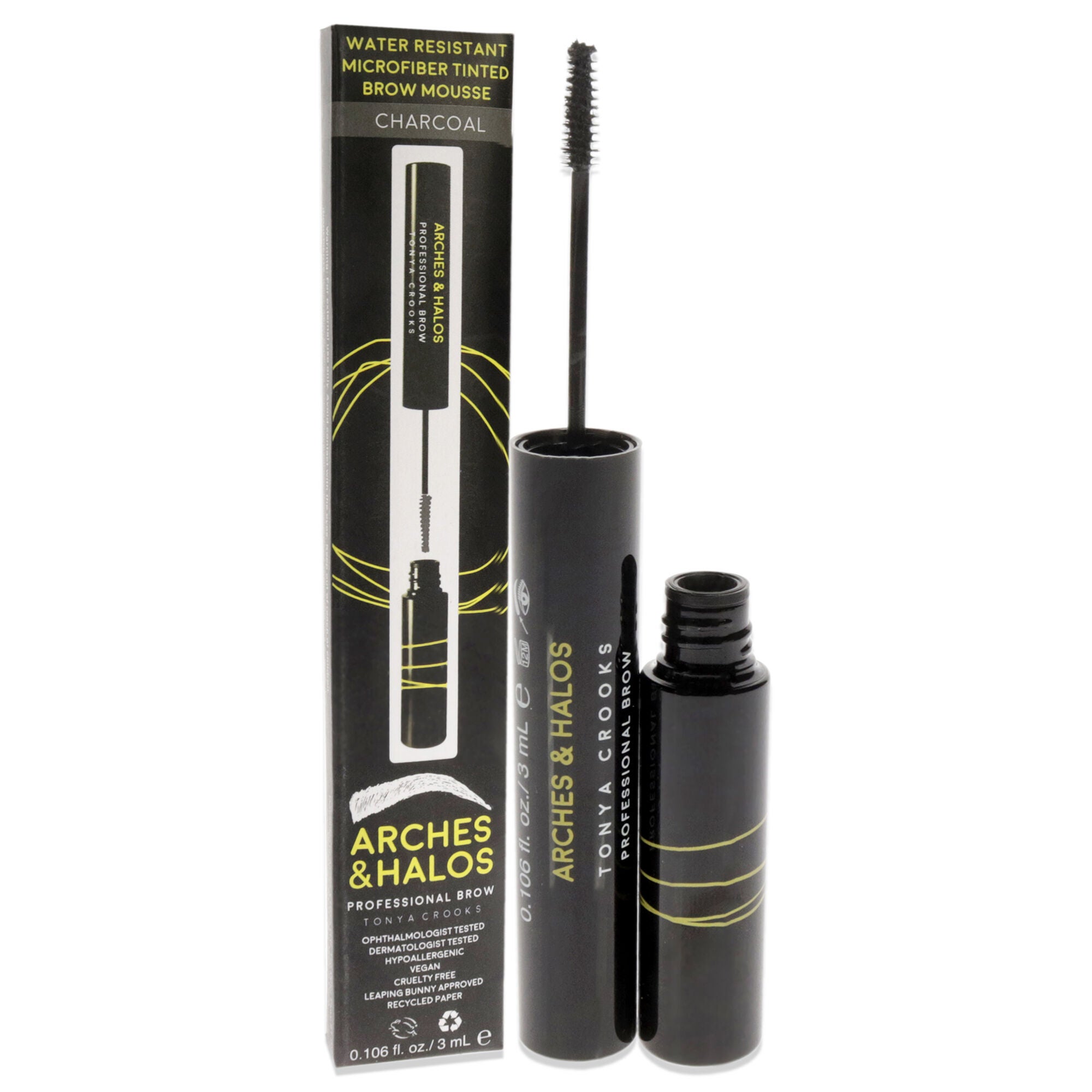 Microfiber Tinted Brow Mousse - Charcoal by Arches and Halos for Women - 0.106 oz Mousse, , alternate image number 6
