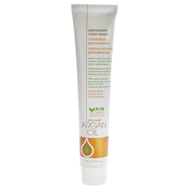 Argan Oil Permanent Color Cream - 4NN Rich Natural Medium Brown by One n Only for Unisex - 3 oz Hair Color, NA, alternate image number null