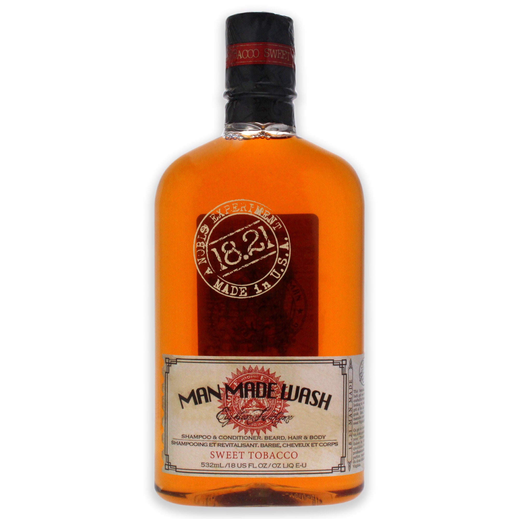 Man Made Wash - Sweet Tobacco by 18.21 Man Made for Men - 18 oz 3-In-1 Shampoo, Conditioner and Body Wash, See Description, hi-res image number 0