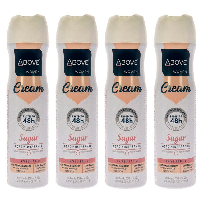 48 Hours Cream Antiperspirant Deodorant - Sugar by Above for Women - 3.17 oz Deodorant Spray - Pack of 4, NA, hi-res image number null