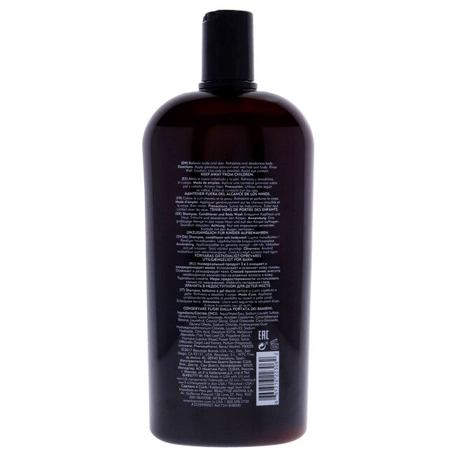 3-In-1 Tea Tree Shampoo, Conditioner and Body Wash by American Crew for Men - 33.8 oz Shampoo, Conditioner and Body Wash, , alternate image number null