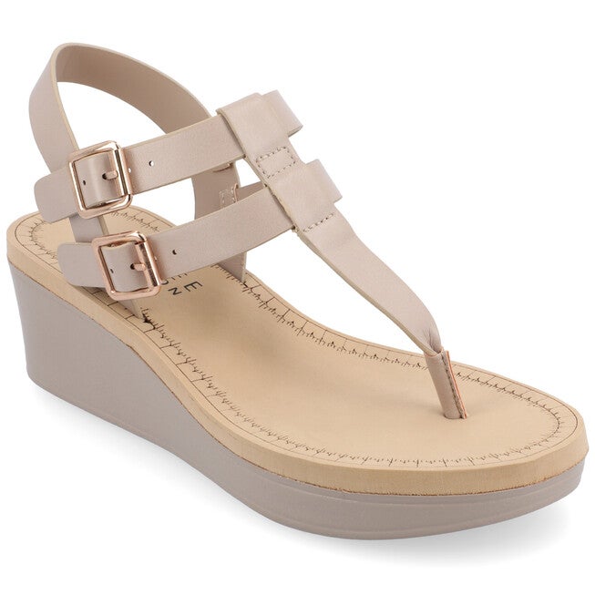 Women's Tru Comfort Foam Bianca Wedge Sandal, Taupe, hi-res image number 0