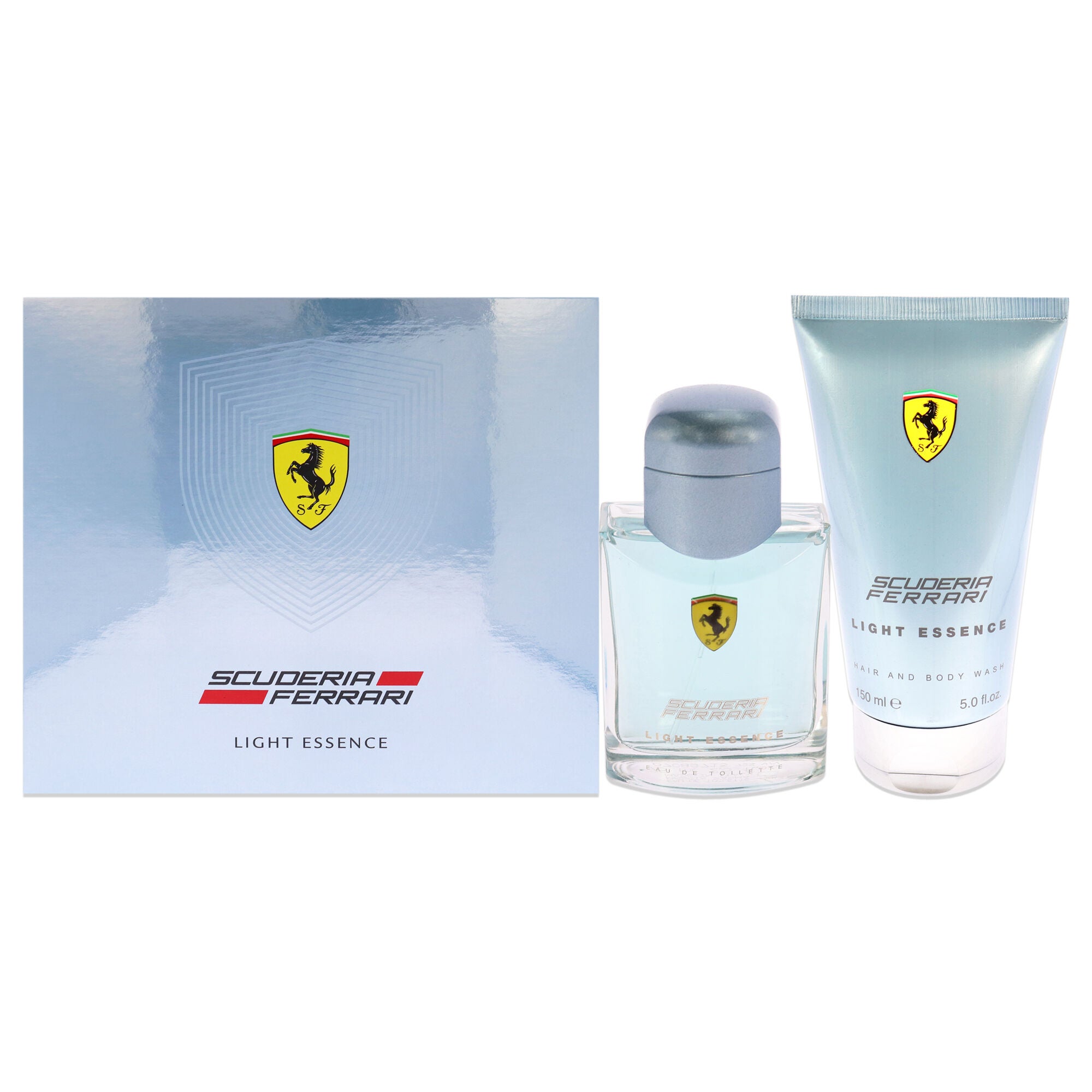 Ferrari Light Essence by Ferrari for Men - 2 Pc Gift Set 2.5oz EDT Spray, 5oz Hair and Body Wash, See Description, hi-res image number 0