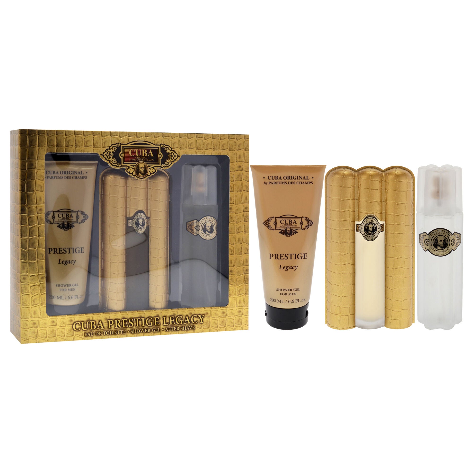 Cuba Prestige Legacy by Cuba for Men - 3 Pc Gift Set 3oz EDT Spray, 6.6oz Shower Gel, 3.3oz After Shave, See Description, alternate image number 1