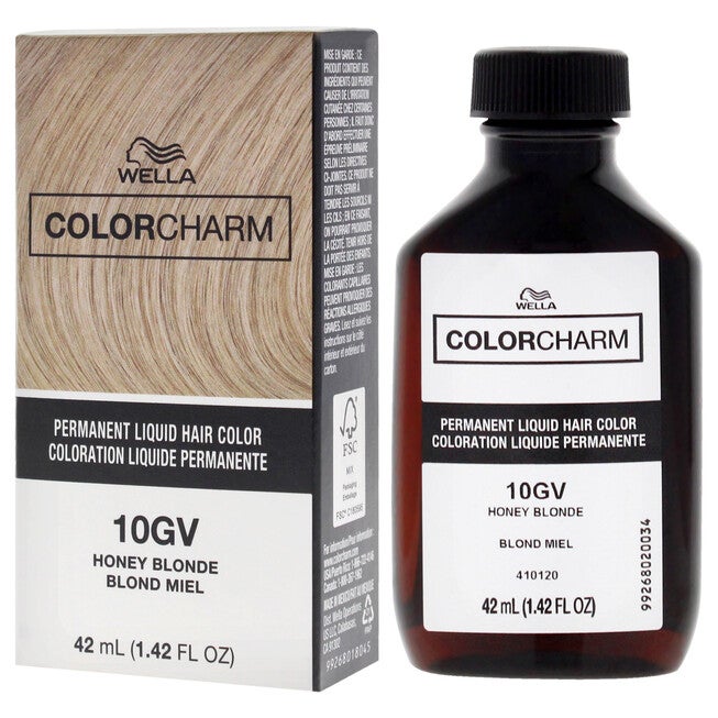 Color Charm Permanent Liquid Hair Color - 1036 10GV Honey Blonde by Wella for Unisex - 1.42 oz Hair Color, NA, alternate image number null