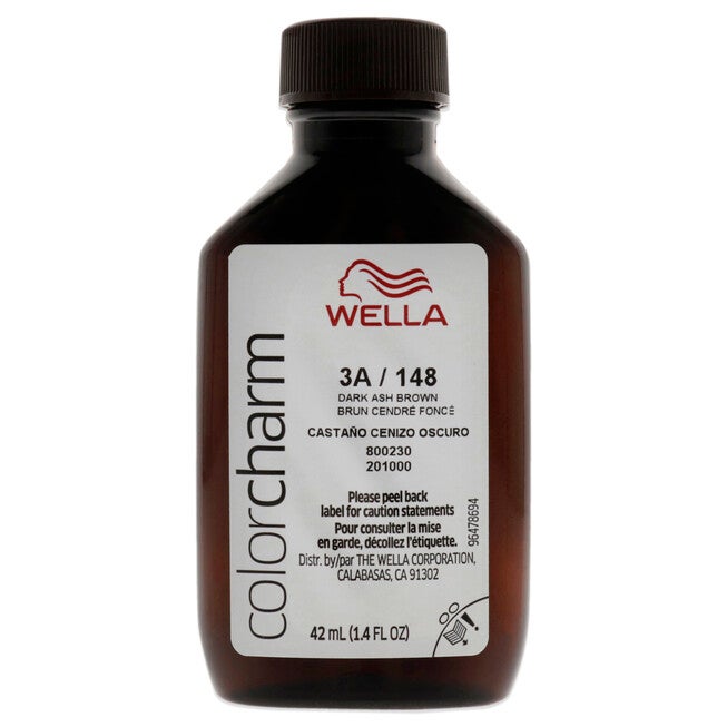 Color Charm Permanent Liquid Hair Color - 148 3A Dark Ash Brown by Wella for Unisex - 1.42 oz Hair Color, NA, alternate image number null