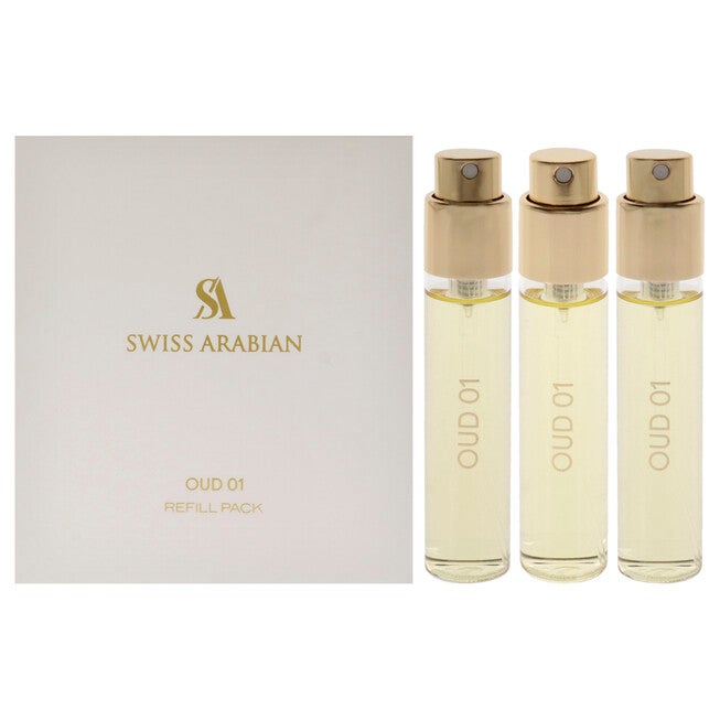Oud 01 by Swiss Arabian for Unisex - 3 Pc Mini Gift Set 3 x 1oz EDP Spray (Refill), NA, hi-res image number null