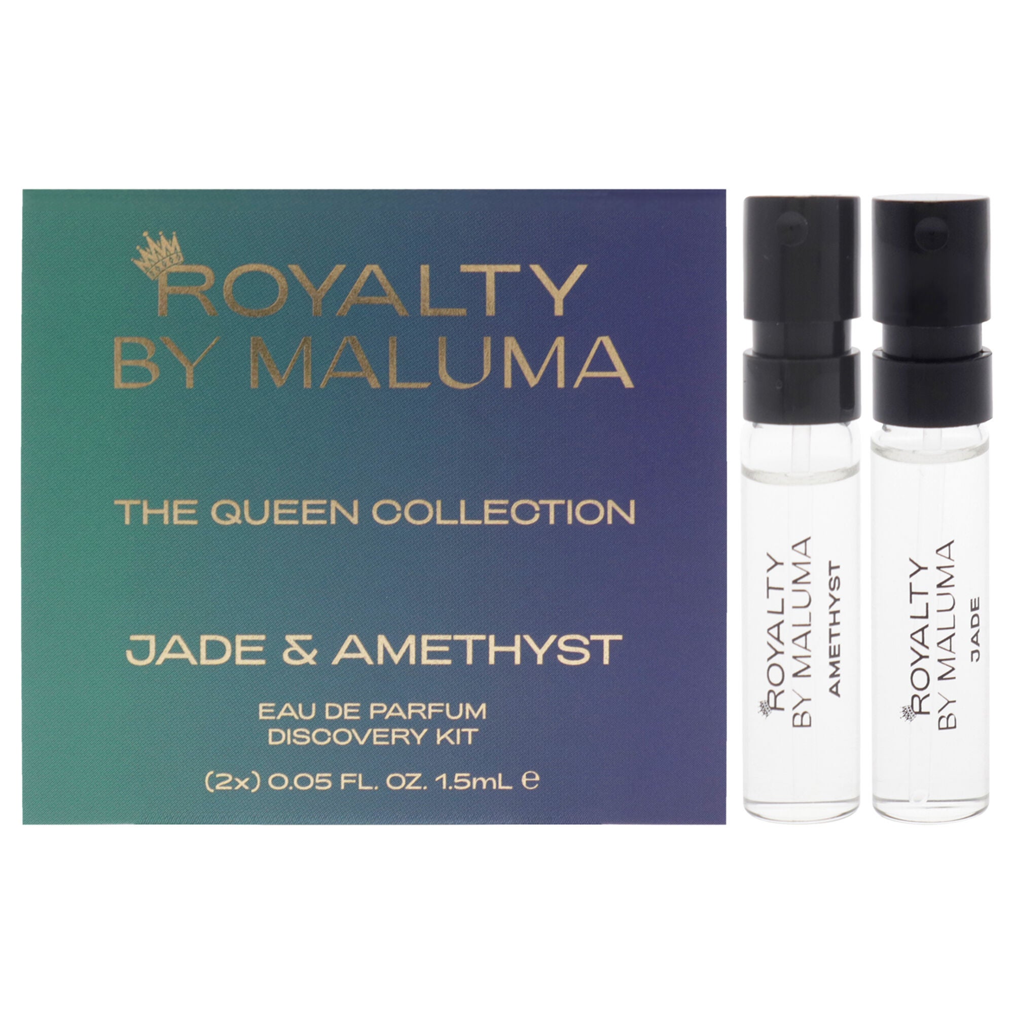 Queens by Royalty By Maluma for Women - 2 Pc Mini Gift Set 0.05oz Jade EDP Spray, 0.05oz Amethyst EDP Spray, See Description, hi-res image number 0