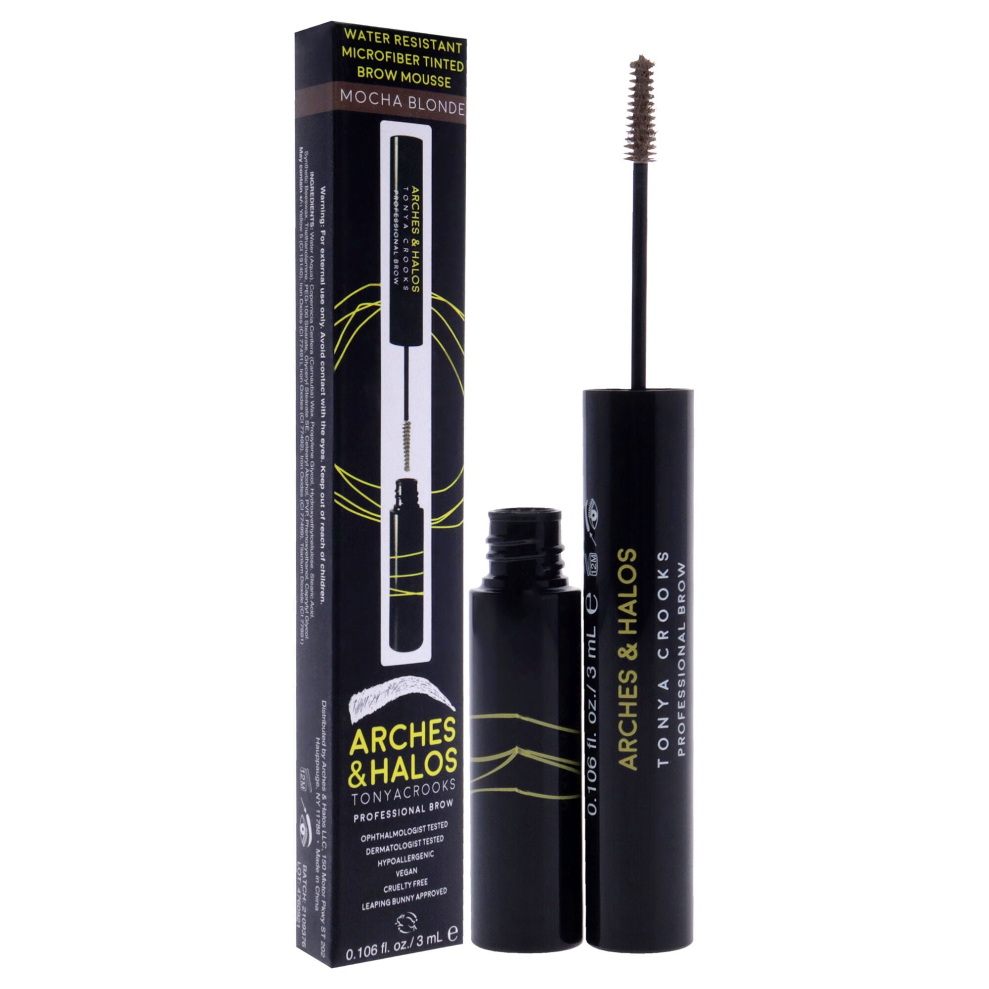 Microfiber Tinted Brow Mousse Waterproof - Mocha Blonde by Arches and Halos for Women - 0.106 oz Mousse, See Description, alternate image number 2