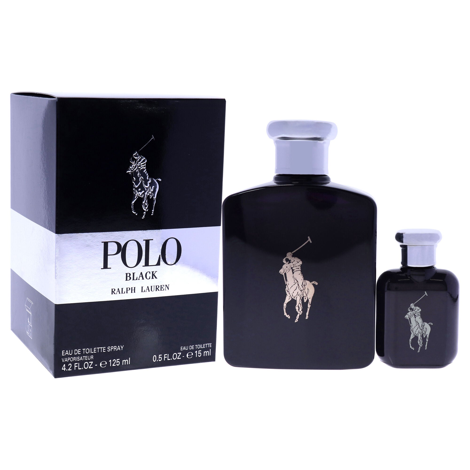 Polo Black by Ralph Lauren for Men - 2 Pc Gift Set 4.2oz EDT Spray, 0.5oz EDT Spray, See Description, alternate image number 1