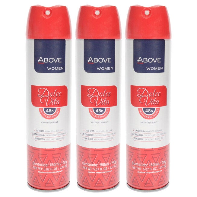 48 Hours Antiperspirant Deodorant - Dolce Vita by Above for Women - 3.17 oz Deodorant Spray - Pack of 3, NA, hi-res image number null
