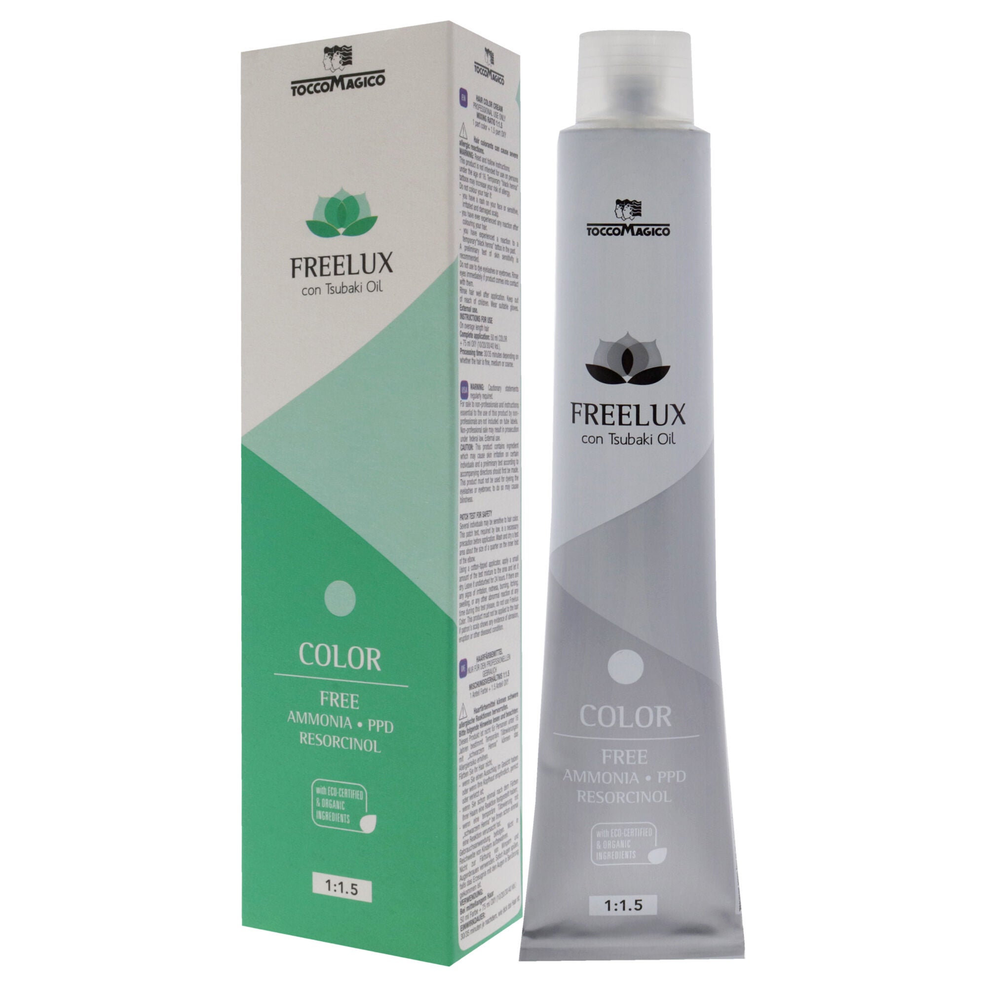 Freelux Permanet Hair Color - 5.01 Light Cool Chestnut by Tocco Magico for Unisex - 3.38 oz Hair Color, See Description, alternate image number 3