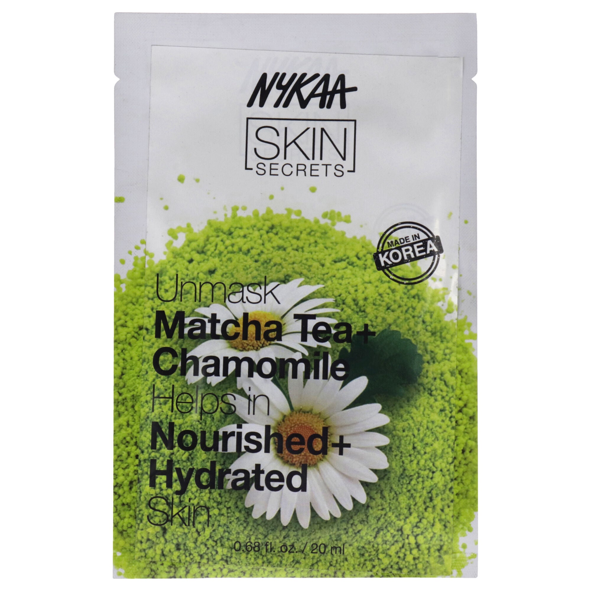 Skin Secrets Sheet Mask - Matcha Tea and Chamomile by Nykaa Naturals for Women - 1 Pc Mask, See Description, hi-res image number 0