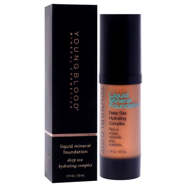 Liquid Mineral Foundation - Chestnut by Youngblood for Women - 1 oz Foundation, , alternate image number null