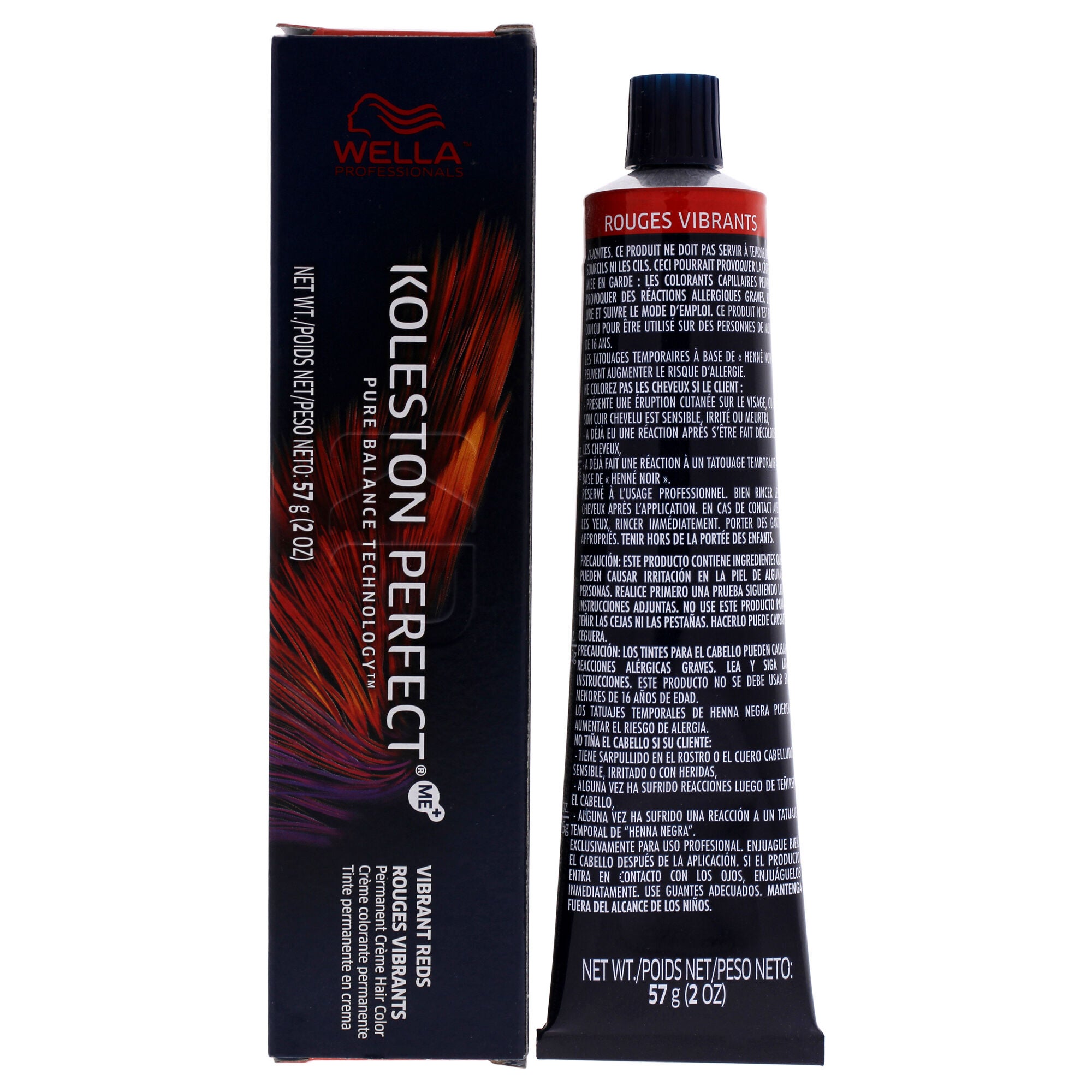 Koleston Perfect Permanent Creme Hair Color - 44 65 Intense Medium Brown-Violet Red-Violet by Wella for Unisex - 2 oz Hair Color, See Description, hi-res image number 0