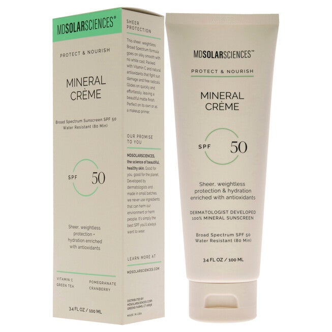 Mineral Creme SPF 50 by MDSolarSciences for Unisex - 3.4 oz Sunscreen, NA, alternate image number null