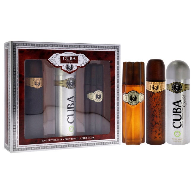 Cuba Gold by Cuba for Men - 3 Pc Gift Set 3.3oz EDT Spray, 6.6oz Deodorant Spray, 3.3oz After Shave, NA, alternate image number null