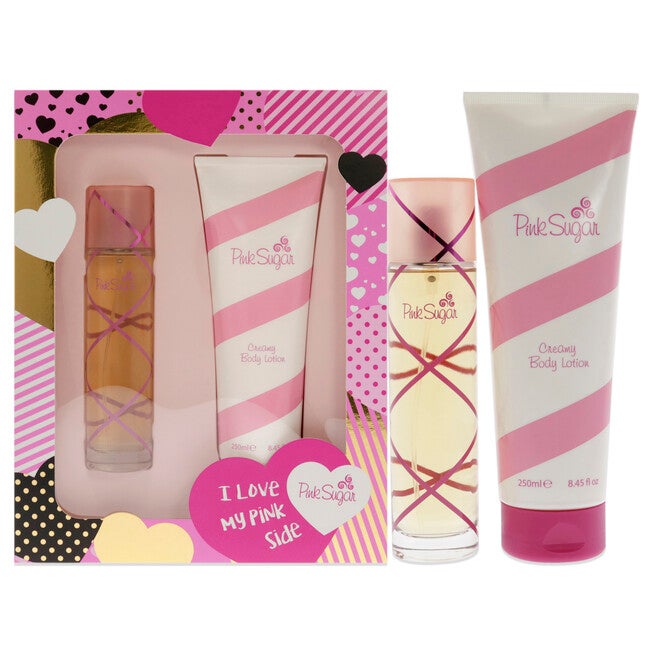 Pink Sugar by Aquolina for Women - 2 Pc Gift Set 3.4 oz EDT Spray, 8.45 oz Creamy Body Lotion, NA, hi-res image number null