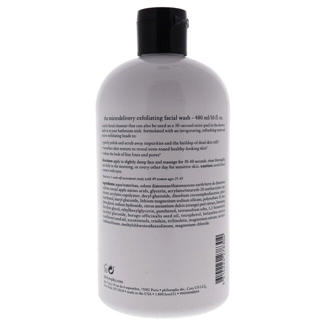 Microdelivery Exfoliating Facial Wash by Philosophy for Unisex - 16 oz Cleanser, , alternate image number 2