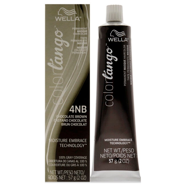 Color Tango Permanent Hair Color - 4NB Medium Brown Neutral Brown by Wella for Unisex - 2 oz Hair Color, NA, hi-res image number null