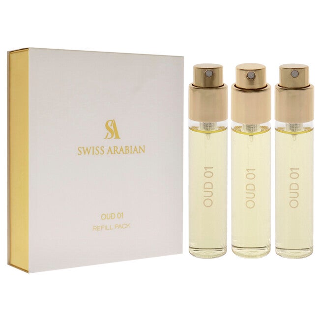 Oud 01 by Swiss Arabian for Unisex - 3 Pc Mini Gift Set 3 x 1oz EDP Spray (Refill), NA, alternate image number null
