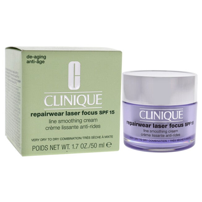 Repairwear Laser Focus Line Smoothing Cream SPF 15 - Very Dry to Dry Combination by Clinique for Women - 1.7 oz Cream, NA, alternate image number null
