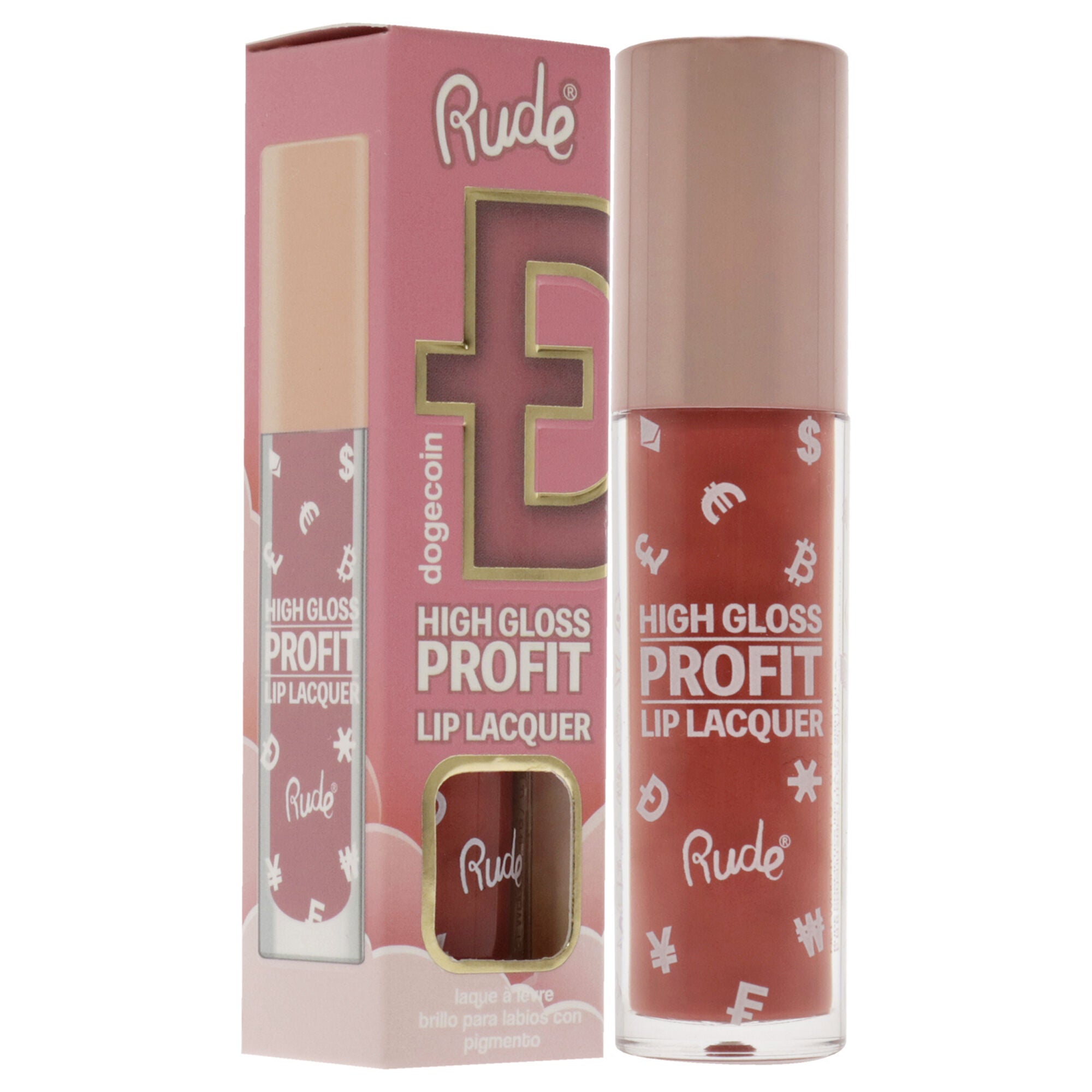 High Gloss Profit Lip Lacquer - Dogecoin by Rude Cosmetics for Women - 0.141 oz Lip Gloss, See Description, alternate image number 1