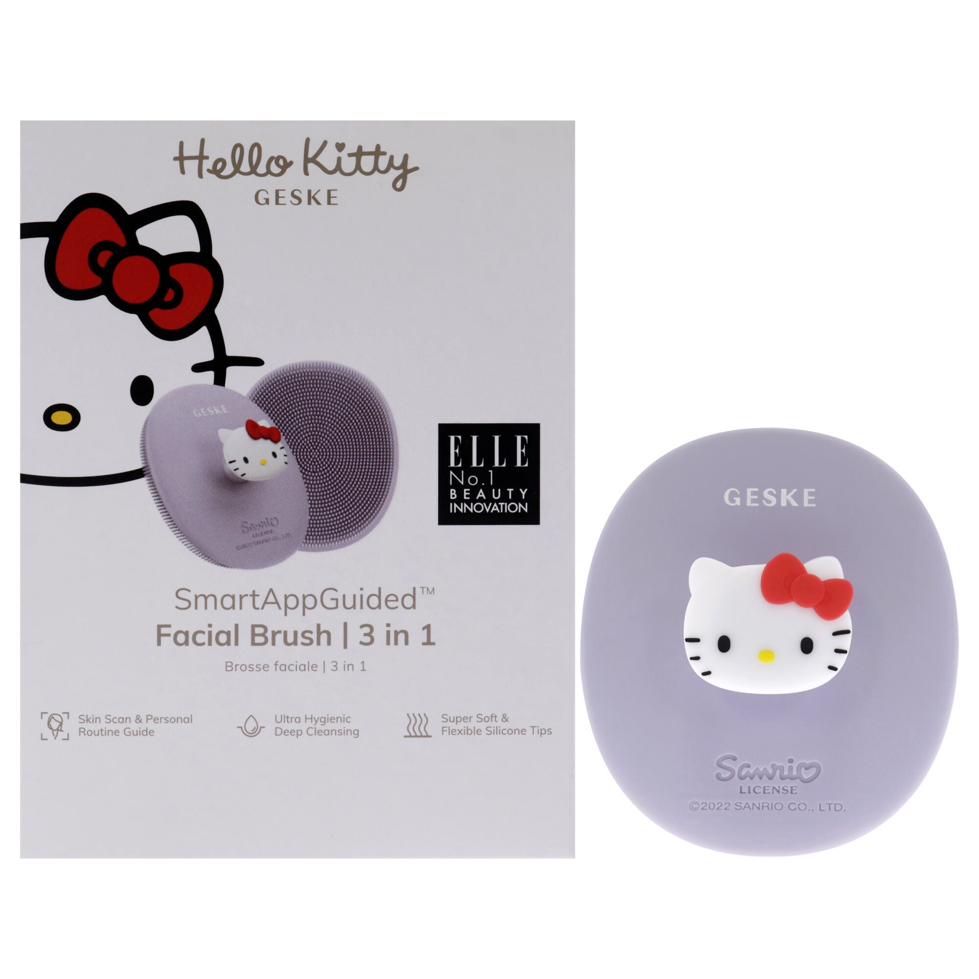 Hello Kitty Facial Brush 3 in 1 - Purple by Geske for Women - 1 Pc Brush, See Description, hi-res image number 0