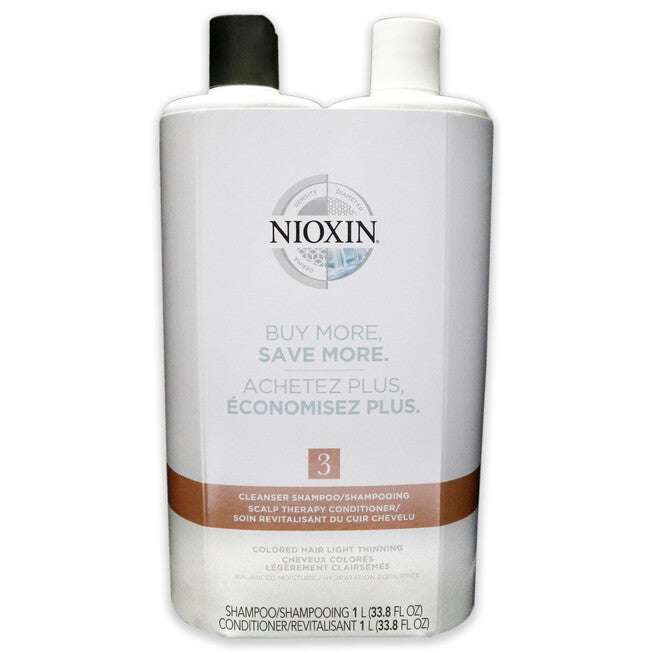 System 3 Duo by Nioxin for Unisex - 2 x 33.8 oz Shampoo, Conditioner, , alternate image number null