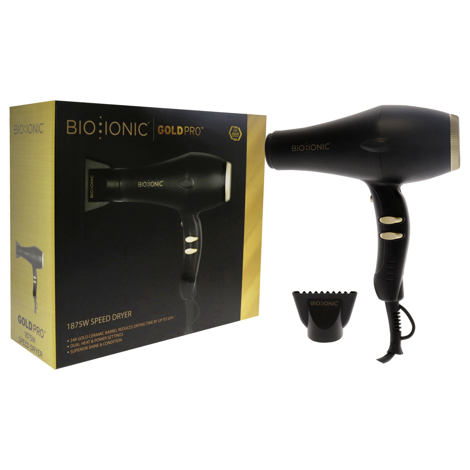Gold Pro Speed Hair Dryer by Bio Ionic for Women - 1 Pc Hair Dryer, See Description, alternate image number 1