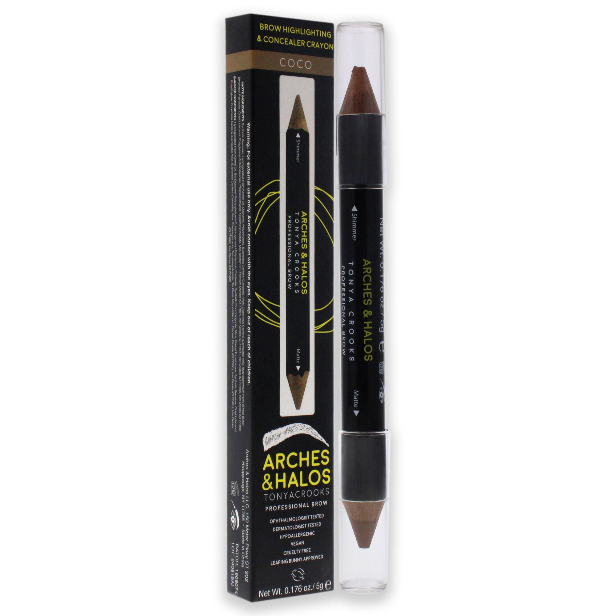 Brow Highlighter and Concealer Crayon - Coco by Arches and Halos for Women - 0.176 oz Highlighter, , alternate image number 6