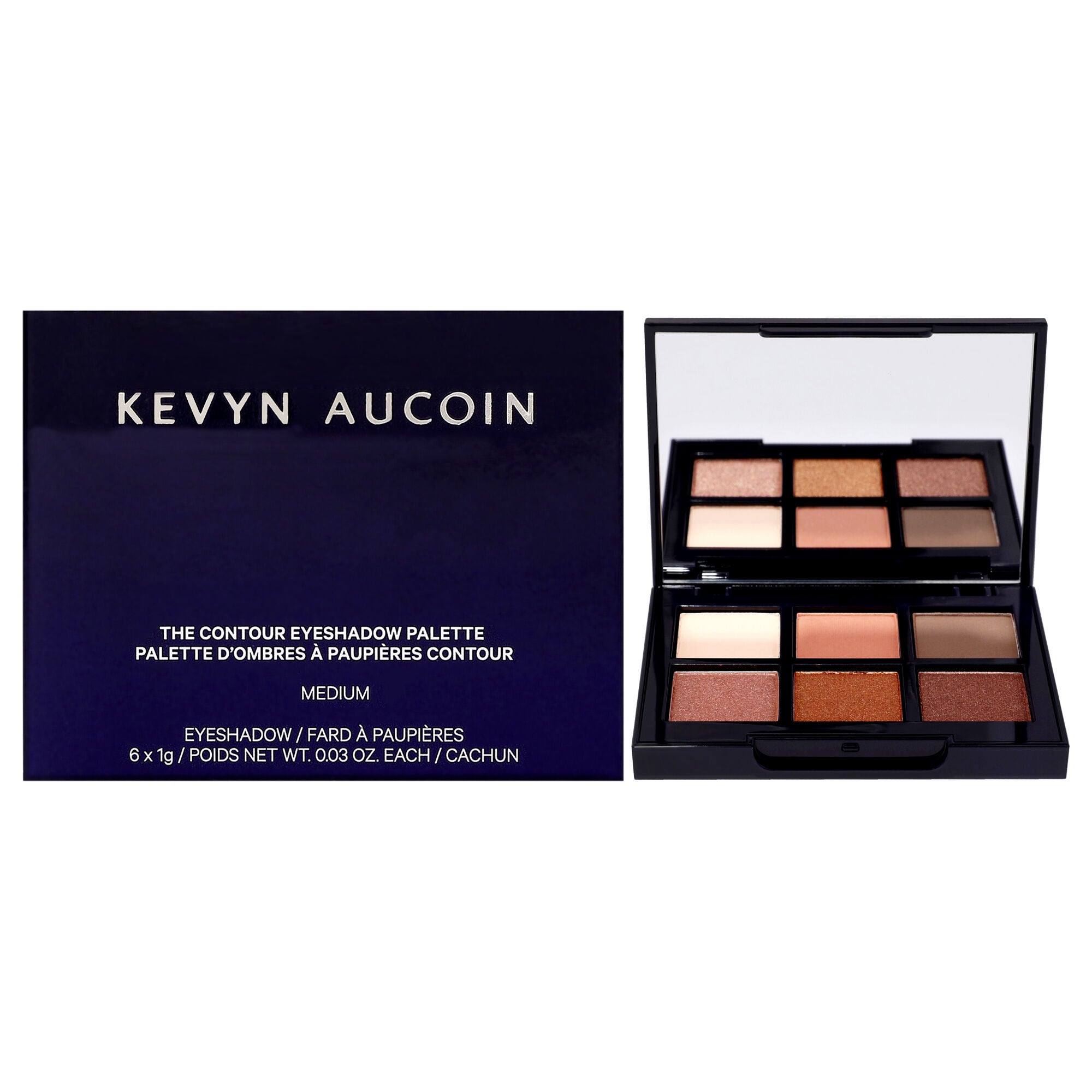 The Contour Eyeshadow Palette - Medium by Kevyn Aucoin for Women - 0.18 oz Eye Shadow, See Description, hi-res image number 0