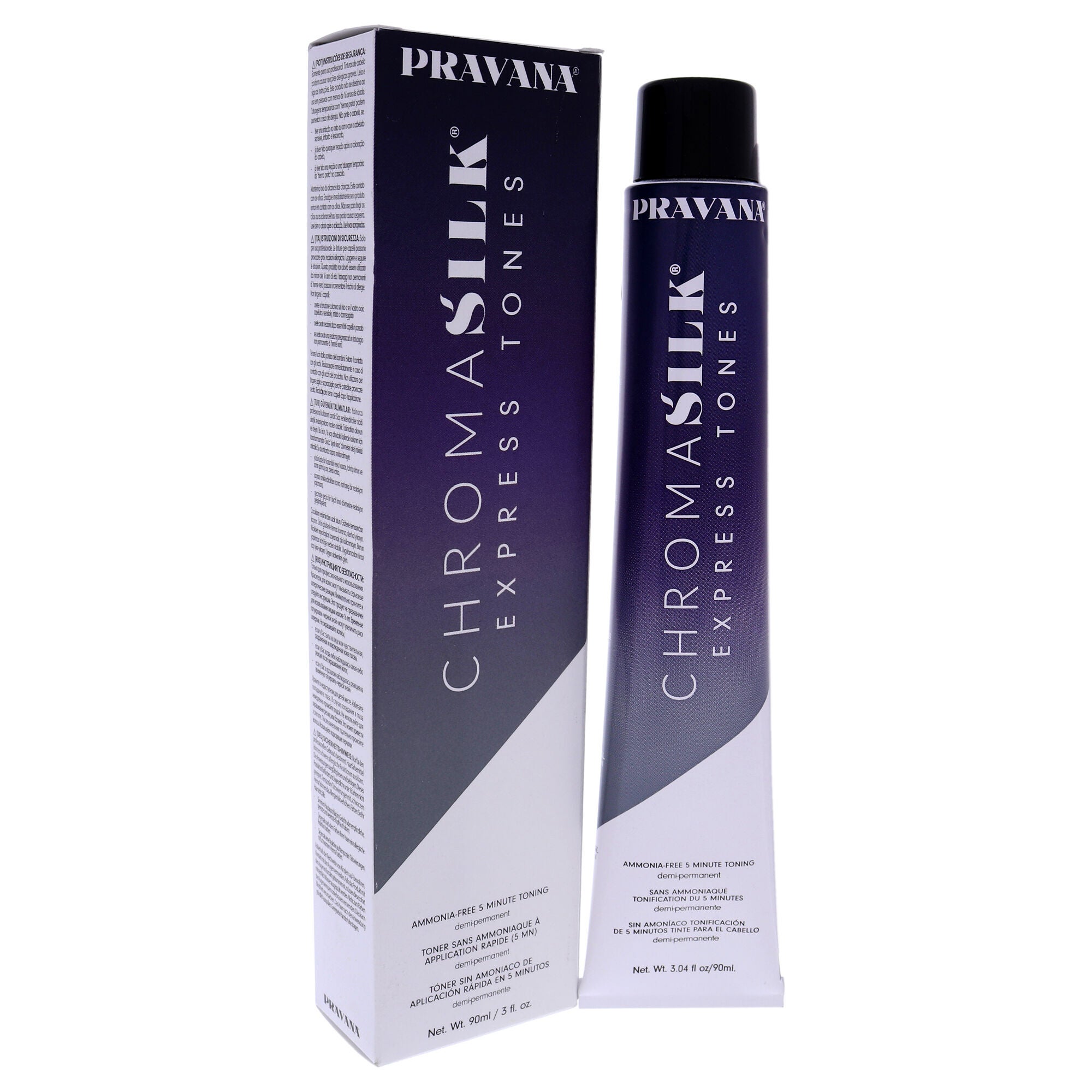 ChromaSilk Express Tones - Dark Neutral Ash by Pravana for Unisex - 3 oz Hair Color, See Description, alternate image number 2