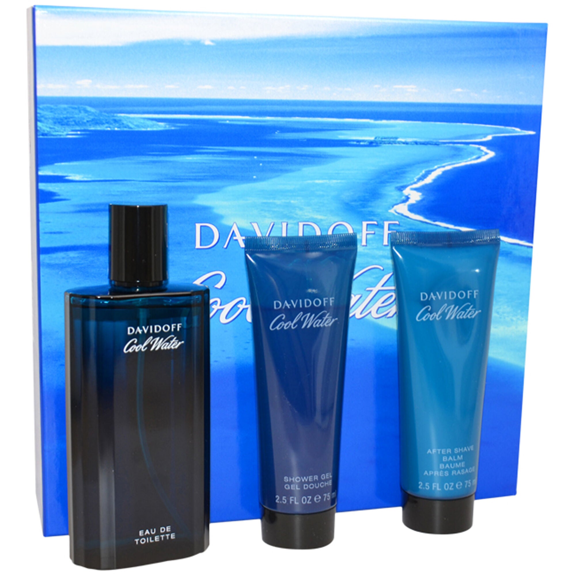 Cool Water by Davidoff for Men - 3 Pc Gift Set 4.2oz EDT Spray, 2.5oz Shower Gel, 2.5oz After Shave Balm, , alternate image number 5