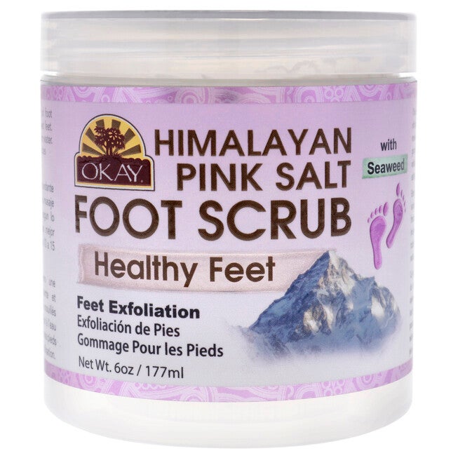 Foot Scrub Himalayan Pink Salt by Okay for Unisex - 6 oz Scrub, NA, hi-res image number null