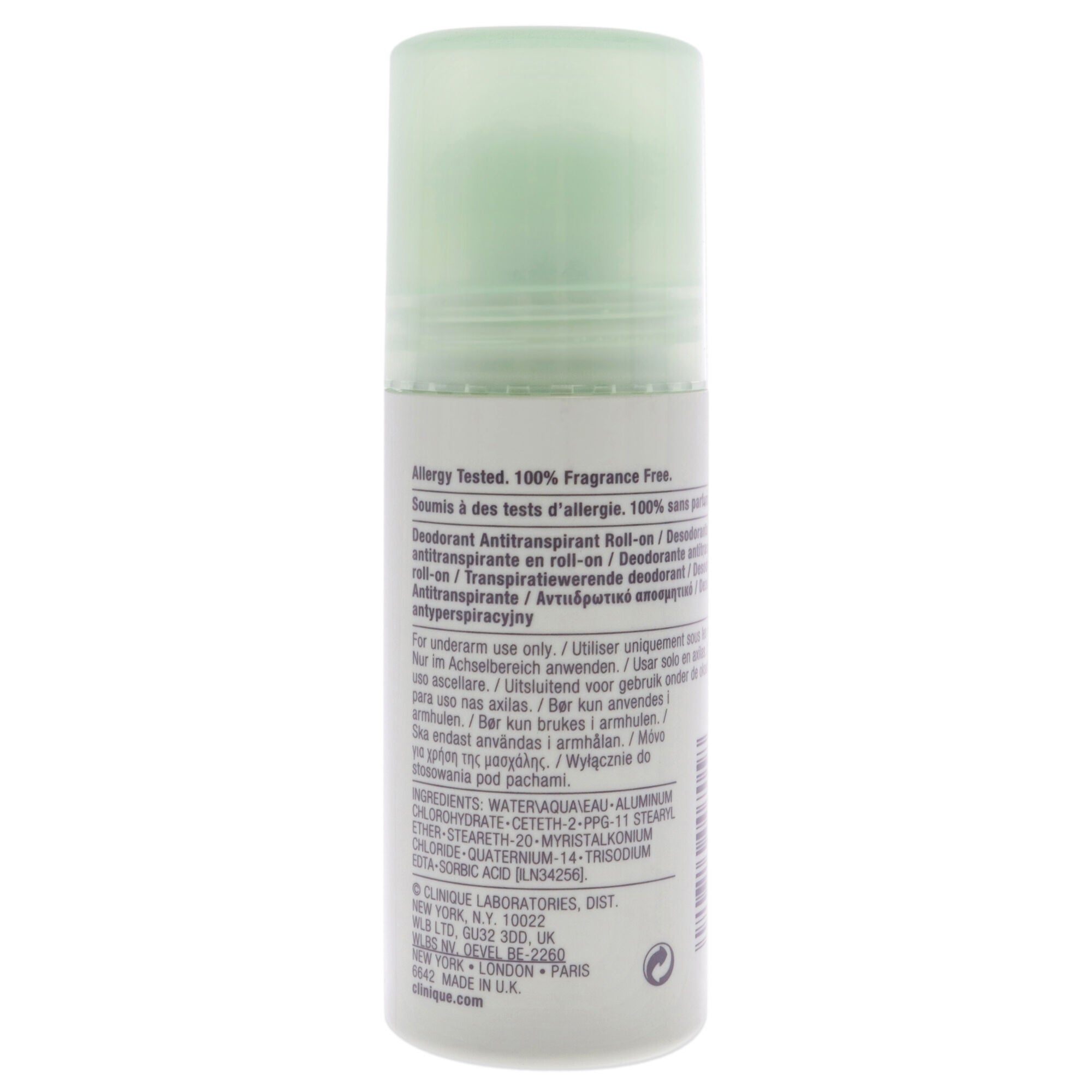 Clinique Anti-perspirant Deodorant Roll-on by Clinique for Men - 2.5 oz Deodorant Roll-On, See Description, alternate image number 2